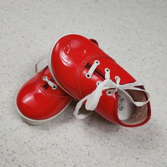 Shoes Vintage Red Patent Leather Baby Shoes Poshmark